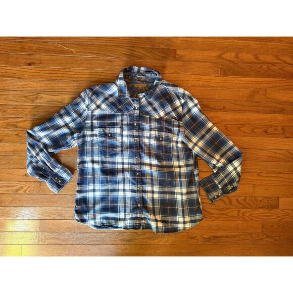 Jachs Girlfriend Flannel Button Down 2XL Pearl Snap - Picture 2 of 10